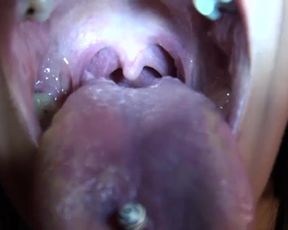 Russian Chick Shows her Mouth and Throat