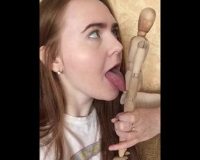 GIANTESS LICKING DOLL POV VORE MOUTH FETISH (fetish, Lick, Redhead)