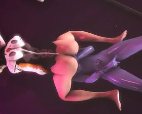 Futa Mercy from Overwatch Fucks Widowmakers Mouth