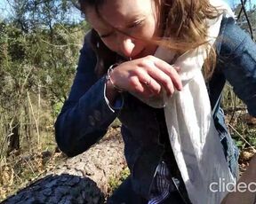 Canadian Hoe Sucking Dick in the Forest