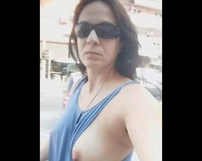 Amateur Wife Leamilf Flashing Tits in Public Streets and Places