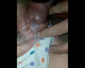 Cum twice on my Cousin's Clit W/ Hitachi Wand in Slow Motion