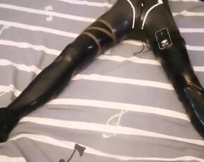 Kigurumi latex bondage vibrator