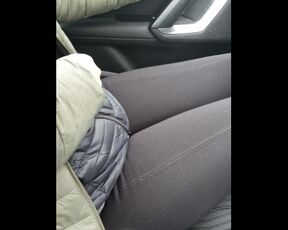 Step Mom in Black Leggings Seduce and Fuck Step Son in the Car