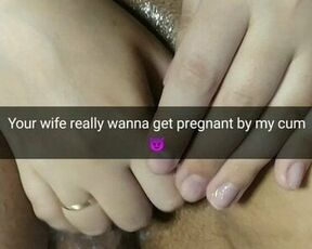 Hotwife stuff lover cum in her pussy and wanna get pregnant!