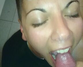 Cum in Mouth Blowjob in Bedroom