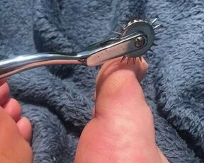 Closeup Pinwheel Foot Fetish Sensation Play