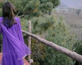 Randi Smoking in verandah of Himalayan restaurant