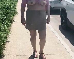 Walking with my tits out