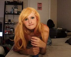 Hot blonde Marin Kitagawa cosplayer sucks your cock POV