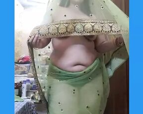 indian bhabi teasing her husband in net saree