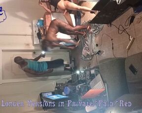 Ebony Cougar 2 Black Guys Tag Team Take Turns in Video Studio Amature Mlfvideo