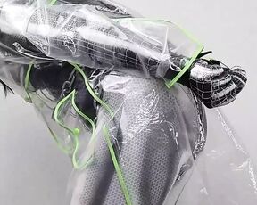 NANA Zentai and rainwear get orgasm