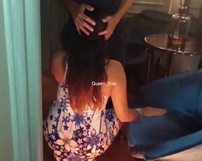 AMATEUR WIFE SUCKS STRANGER'S COCK IN PUBLIC TOILET IN FRONT OF HER CUCKOLD HUSBAND