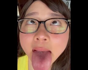 Asian Thai Girl begging with Her Tongue Out! | Ambii Ahegao