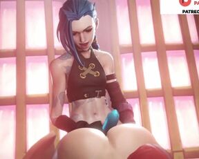 League of legends Vi and Futa Jinx Have a good time hetnai