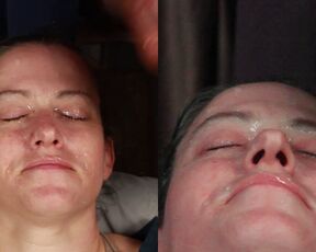 Dirty Dees taking more amateur homemade huge double cum loads to the face