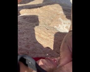 Piss Slut getting her pussy licked and squirts at the lake!