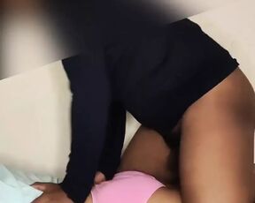 Boyfriend Fingering Inside Her Pink Panty